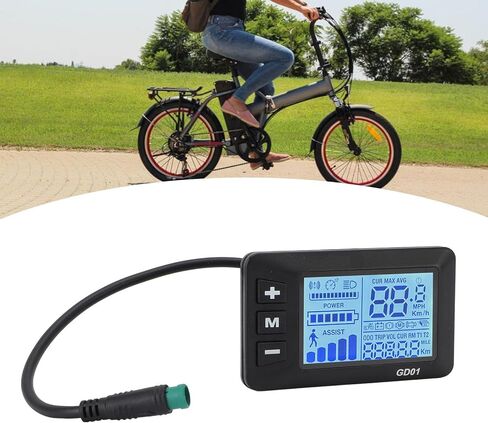 شاشة LCD للدراجة الكهربائية، لوحة تحكم بشاشة 5 دبابيس لمقود الدراجة سكوتر، مجموعة تحويل سكوتر الكمبيوتر للدراجة، عداد عرض ركوب الدراجات، سهولة القراءة in Kuwait