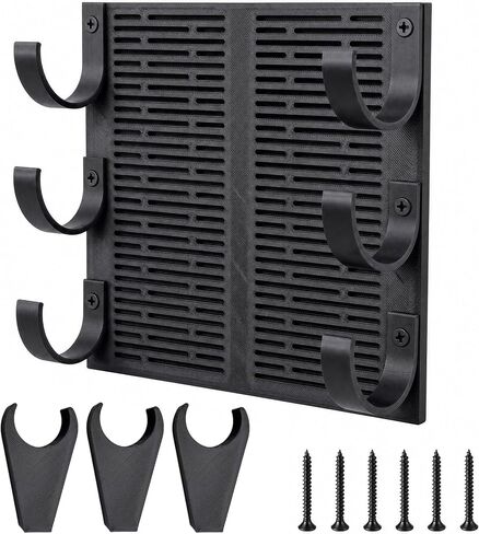 Triple Horizontal Lightsaber Wall Mount – Light Saber Holder Display Rack with 6 Hilt Hooks & 3 Blade Clips, 3D Printed Lightsaber Wall Mount in Kuwait