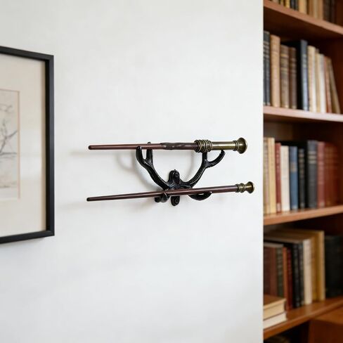 Wand Display Wall Mount - 3D Antler Wand Stand Wall Wizard Magic Wands Holder Iron Art Holder for Wizard Wand Home Office Display in Kuwait