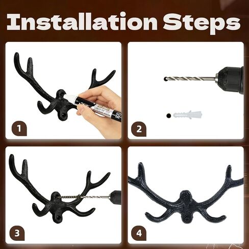 Wand Display Wall Mount - 3D Antler Wand Stand Wall Wizard Magic Wands Holder Iron Art Holder for Wizard Wand Home Office Display in Kuwait