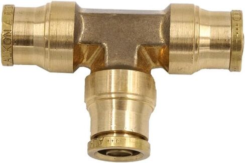 Mytee Products 5 Pack Brass Air Brake Push-to-Connect Union Tee 3/8X3/8X3/8 - Air Brake Union Tee Replaces 1864X6 1864P06 177.13B646 177.138646 164PMT6 129606 1065100 106406 0587NP646 017921 640600 in Kuwait