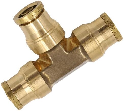 Mytee Products 5 Pack Brass Air Brake Push-to-Connect Union Tee 3/8X3/8X3/8 - Air Brake Union Tee Replaces 1864X6 1864P06 177.13B646 177.138646 164PMT6 129606 1065100 106406 0587NP646 017921 640600 in Kuwait