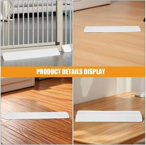 2Pcs Anti-Kick Pedal Ramp for Baby Gate Height Adjustment Floor Bridge Strip for Stair Safety White Suitable for Baby and PET Protection in Kuwait