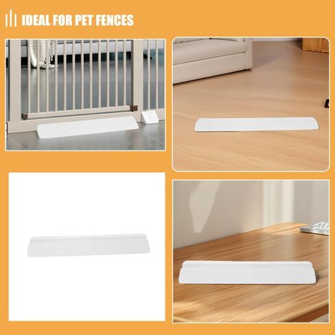 2Pcs Anti-Kick Pedal Ramp for Baby Gate Height Adjustment Floor Bridge Strip for Stair Safety White Suitable for Baby and PET Protection in Kuwait