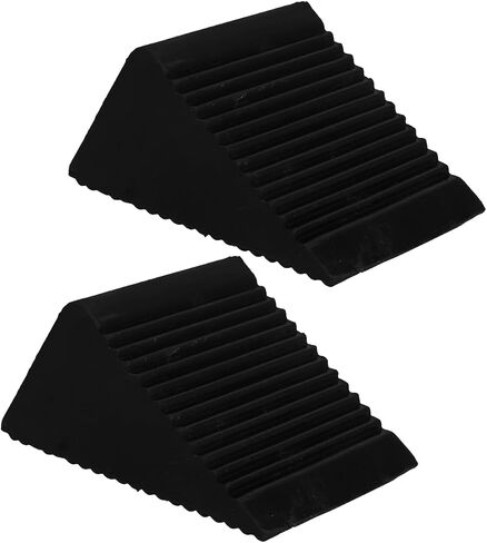 DECHOUS 2PCS عجلة الأوتاد لسدادات عجلة السيارة لأرضية المرآب توقف الإطارات المضادة للانزلاق للمنحدر وقوف السيارات كتل توقف السيارة المدمجة للمقطورة واستخدام السفر 4.92 × 2.95 × 2.36 بوصة in Kuwait