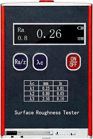 جهاز اختبار خشونة السطح، مقياس خشونة عالي الدقة 0.01 ميكرومتر، Ra/Rq (0.05~15.0μm) Rz/Rt (0.1~50.0μm)، 4 معلمات اختبار، مع كتلة اختبار المعايرة، لفحص الأجزاء in Kuwait