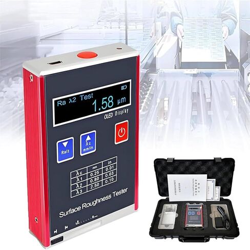 مقياس اختبار الخشونة المحمول عالي الدقة، يقيس Ra/Rq 0.05~15.0μm & Rz/Rt 0.1~50.0μm، يتضمن كتلة معايرة ودعامة لقياس السطح الدقيق in Kuwait