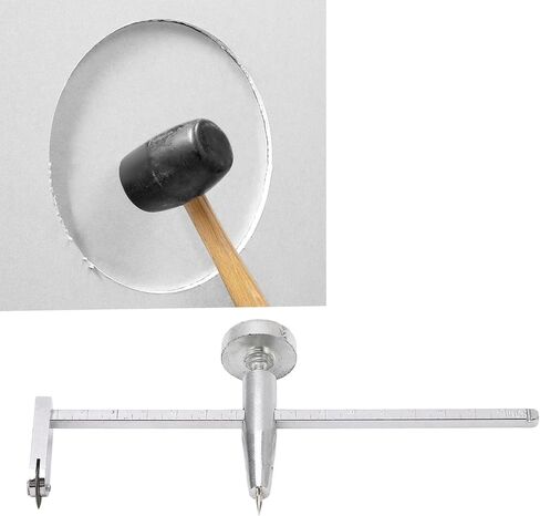 Dry Wall Circle Hole Cutter, Stainless Steel Round Hole Cutting Tool, Saw Circle Cutter Round Cutting Tool with Adjustable Pivot Point for Dry Wall Wood in Kuwait