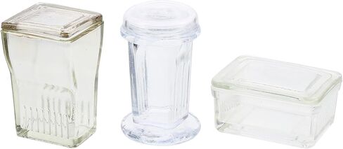 Operitacx 3 Sets Glass Staining Tank round Lid, Glass Staining Jar for Plant Specimens and Cell Slides, Easy to Clean and Strong Chemical Resistance, for Research Institutes in Kuwait