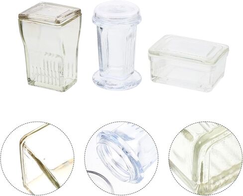 Operitacx 3 Sets Glass Staining Tank round Lid, Glass Staining Jar for Plant Specimens and Cell Slides, Easy to Clean and Strong Chemical Resistance, for Research Institutes in Kuwait