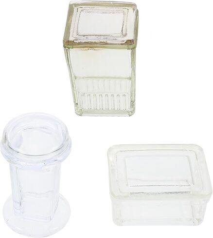 iplusmile 3 Sets Glass Staining Jars round Lids for Labs, Good Chemical Stability, Washable Glass Tanks for Cell Slides and Research Institutes in Kuwait