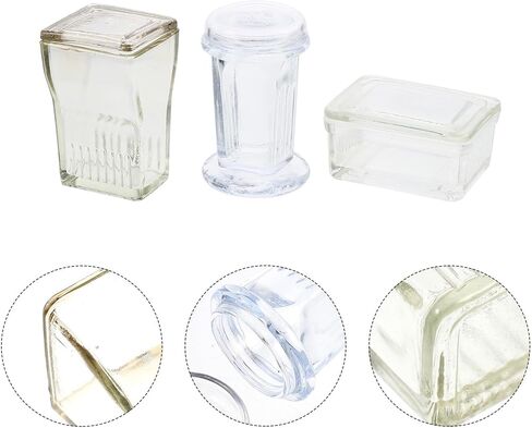 iplusmile 3 Sets Glass Staining Jars round Lids for Labs, Good Chemical Stability, Washable Glass Tanks for Cell Slides and Research Institutes in Kuwait