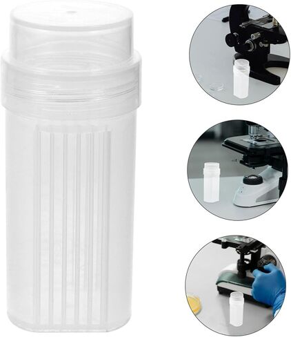 6pcs Plastic Staining Jar with Lid for Lab Microscope Slides High Transparency Coplin Slide Staining Tank Holder for Laboratory Use in Saudi Arabia