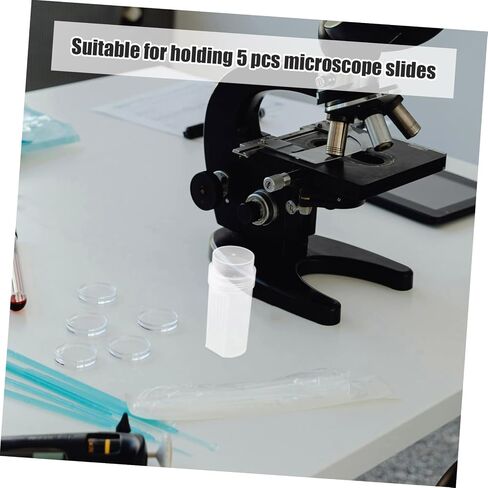 6pcs Plastic Staining Jar with Lid for Lab Microscope Slides High Transparency Coplin Slide Staining Tank Holder for Laboratory Use in Saudi Arabia