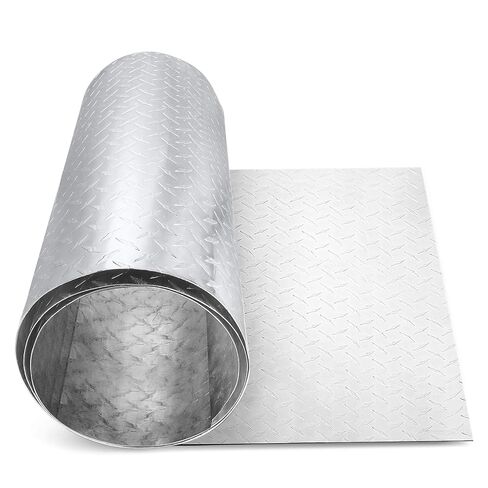 1 Pcs 96 X 24 X 0.06 Inch Diamond Plate Sheet 1.4 mm Thick Aluminum Metal Sheet Heavy Duty Tread Embossed Aluminum Diamond Checker Plate for Wall Covering, Cargo Trailer, RV in Kuwait