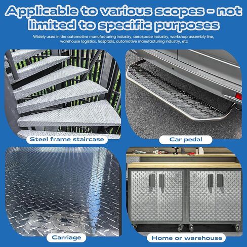 1 Pcs 96 X 24 X 0.06 Inch Diamond Plate Sheet 1.4 mm Thick Aluminum Metal Sheet Heavy Duty Tread Embossed Aluminum Diamond Checker Plate for Wall Covering, Cargo Trailer, RV in Kuwait