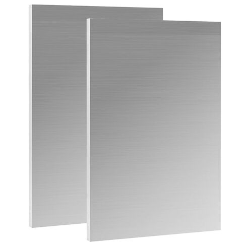MANCHAP 2 PCS Aluminum Sheet, 8 x 11.8 x 0.47 Inch Thick Metal Flat 6061 Aluminum Plate Covered with Protective Film for DIY, Industrial, Crafting in Kuwait