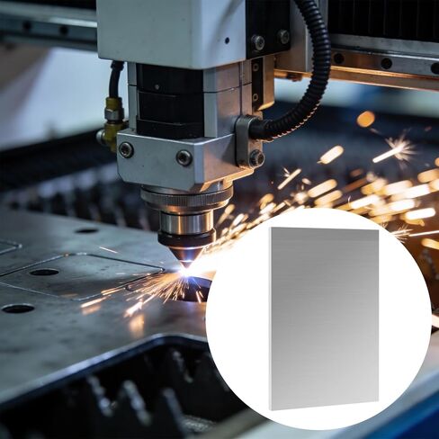 MANCHAP 2 PCS Aluminum Sheet, 8 x 11.8 x 0.47 Inch Thick Metal Flat 6061 Aluminum Plate Covered with Protective Film for DIY, Industrial, Crafting in Kuwait