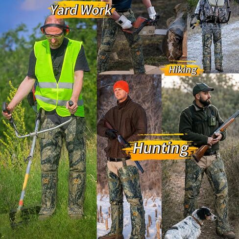 Qiullen Snake Chaps للأرجل - خفيفة الوزن للغاية 1000D نايلون أكسفورد حماية لدغات الأفعى، 3 طبقات مقاومة للثقب، للصيد والمشي لمسافات طويلة في الهواء الطلق مع الأشرطة السفلية in Kuwait