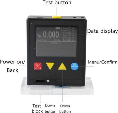 جهاز اختبار خشونة السطح، جهاز اختبار خشونة السطح عالي الدقة، مع شاشة LCD ومسبار مستشعر، معلمات (um) Ra/rz/rq/rtrp/rv/rc، لقياس السطح الدقيق in Kuwait