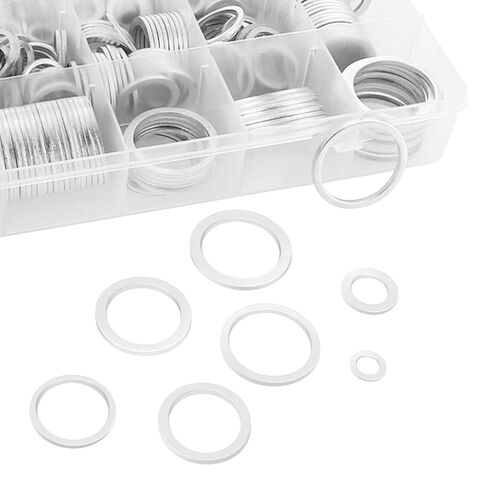 570 PCS 18 Sizes Aluminum Crush Washers Assortment Kit, Crush Washer Oil Drain Plug, Automotive Oil Plug Crush Washers (M6 M8 M10 M12 M14 M16 M18 M20 M22 M24) in Kuwait