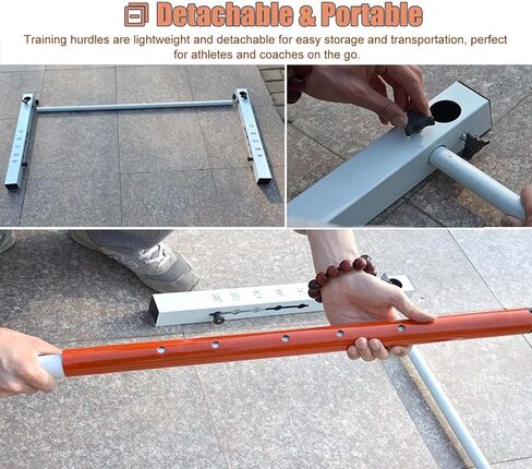 Soccer Track Field Hurdles for Kid Adult, Speed and Agility Training Equipment/Adjustable Hurdles, Lightweight Training Hurdles for School Gym in Kuwait