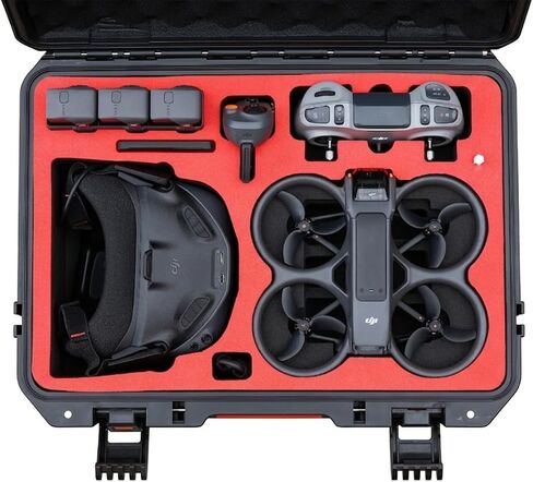 Waterproof Hard Case for DJI Avata 2 Fly Smart Combo/Fly More Combo, Fits DJI Goggles N3/Goggles 3, RC Motion 3, FPV Remote Controller 3, Up to 7 Batteries | Shockproof, Dustproof in Kuwait
