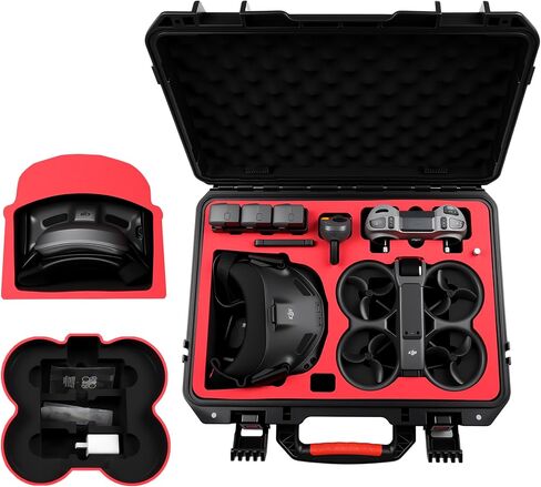 Waterproof Hard Case for DJI Avata 2 Fly Smart Combo/Fly More Combo, Fits DJI Goggles N3/Goggles 3, RC Motion 3, FPV Remote Controller 3, Up to 7 Batteries | Shockproof, Dustproof in Kuwait