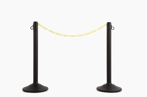 US Weight ChainBoss Black Plastic Stanchions Crowd Control Barriers with 10' of Black Plastic Chain – Easy to Use Lightweight Pre-Filled Weighted Base Line Dividers in Kuwait