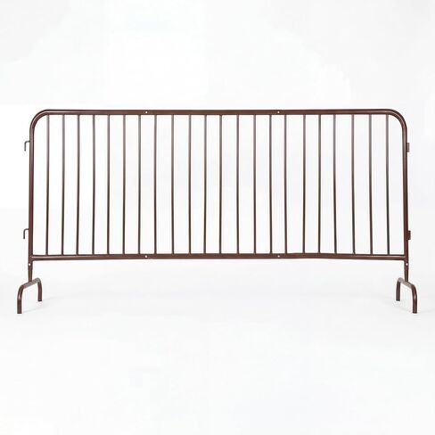 Garvee Interlocking Steel Barricade, 8.5 Ft. Heavy Duty Galvanized Metal Barricade, Interlocking Steel Road Barriers with with Bridge Feet Base, for Crowd Control Event Fencing Indoor/Outdoor, Yellow in Kuwait