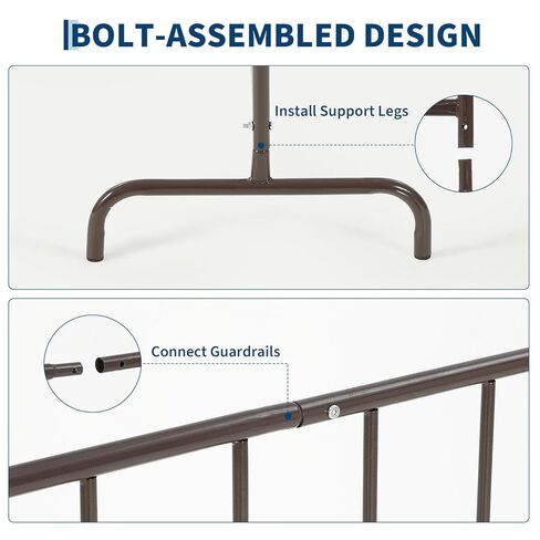 Garvee Interlocking Steel Barricade, 8.5 Ft. Heavy Duty Galvanized Metal Barricade, Interlocking Steel Road Barriers with with Bridge Feet Base, for Crowd Control Event Fencing Indoor/Outdoor, Yellow in Kuwait