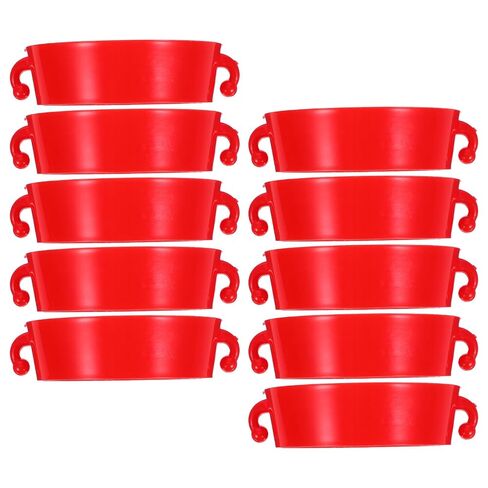 10pcs Red Plastic Traffic Cone Chain Connectors Safety Barrier Link Rings Buckle Accessories for Construction Site Driveway Road Use in Kuwait