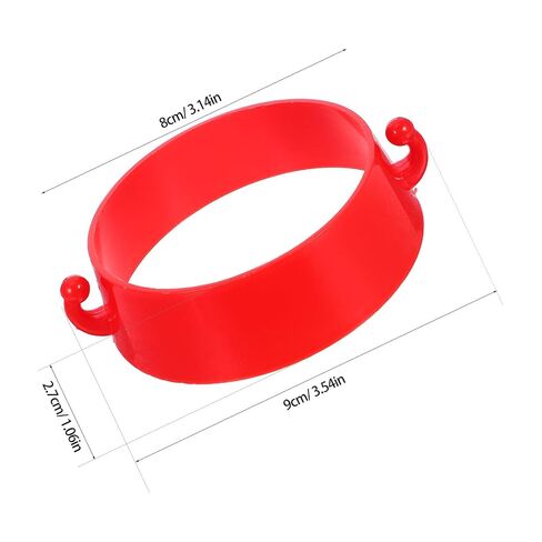 10pcs Red Plastic Traffic Cone Chain Connectors Safety Barrier Link Rings Buckle Accessories for Construction Site Driveway Road Use in Kuwait