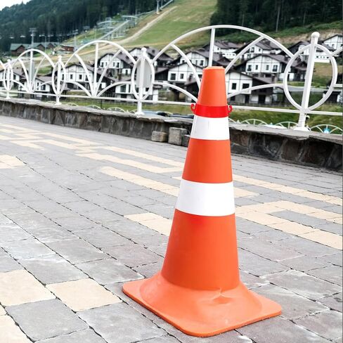 10pcs Red Plastic Traffic Cone Chain Connectors Safety Barrier Link Rings Buckle Accessories for Construction Site Driveway Road Use in Kuwait