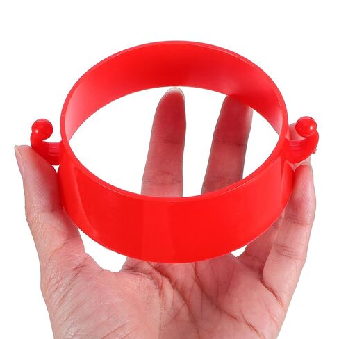 10pcs Red Plastic Traffic Cone Chain Connectors Safety Barrier Link Rings Buckle Accessories for Construction Site Driveway Road Use in Kuwait