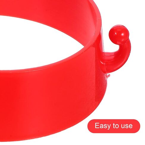 10pcs Red Plastic Traffic Cone Chain Connectors Safety Barrier Link Rings Buckle Accessories for Construction Site Driveway Road Use in Kuwait