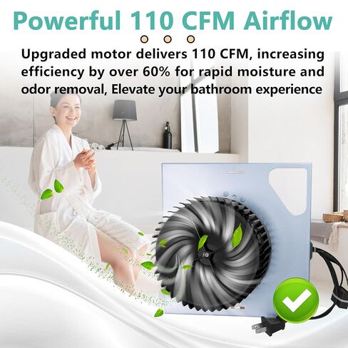Upgrade S97015162 Motor Assembly | 8" x 8-1/4" Housing | Compatible with Broan NuTone 678-G、2678F-A、 683-C、683L-A、 HD80L、 770RLTK 、DX50L Series Bathroom Exhaust Fan in Kuwait