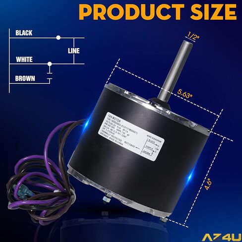 تحل مروحة المكثف 1/4 Hp 0131M00061SP محل محرك مروحة المكثف Goodman 208-230V1Ph 830Rpm 1-Speed ​​Motor، Zongshan Broad-Ocean YDK-180S84062-01. أمانة جانيترول رقم P/N: 0131M00014PS 0131M0014 in Saudi Arabia