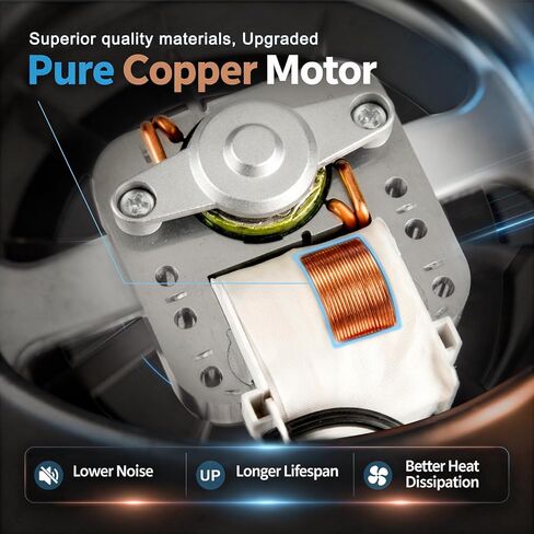 C350BN Upgrade Pure Copper Motor B Unit 50CFM Fan, Compatible with Nutone 696N(695) B Unit, C-350C2/VC-307C2ND B, VC305C2N, VC305AN, 696NC Bathroom Fan, 2.0 Sones, 8x7-1/8 Inch Housing Only in Kuwait
