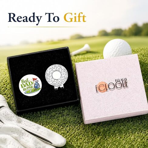 Golf Gifts for Fathers Day, Golf Ball Marker Best Dad by Par Hat Clip Ball Markers for Men New Dad Papa Husband Grandpa, Funny Gift from Wife Daughter Son, Stocking Stuffers Birthday Retirement Gifts in Kuwait