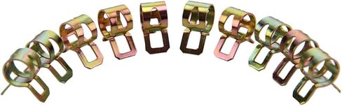Gadpiparty 60pcs Gasoline Hose Clamps Zinc Plated Iron Spring Clips for Connection Fastening High Hardness, Different Sizes Sorted in Plastic Storage Case, Suitable for Water and Silicone in Kuwait