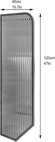 Toilet Partition, Urinal Bear The Impact Translucent Glass Panels, Regional Division Partition Protection Screen for Public Space Bathroom Hotel (Color : Black, Size : 15.7x47in-6pcs) (Black in Kuwait