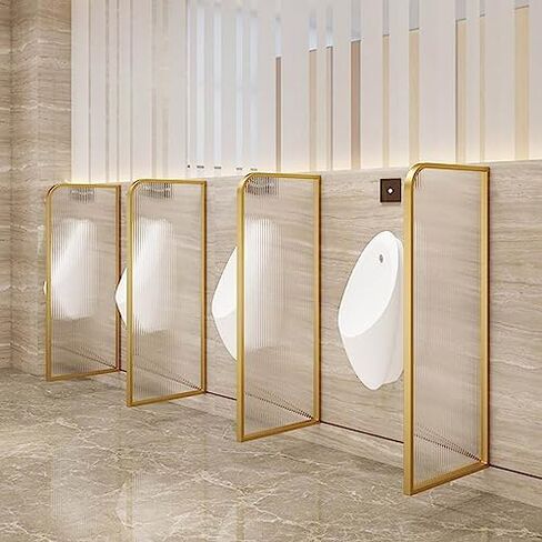 Stainless Steel Urinal Partition with Waterproof Tempered Glass for Enhanced Privacy and Hygiene in Hotels Public Restrooms Schools and Bars. in Saudi Arabia