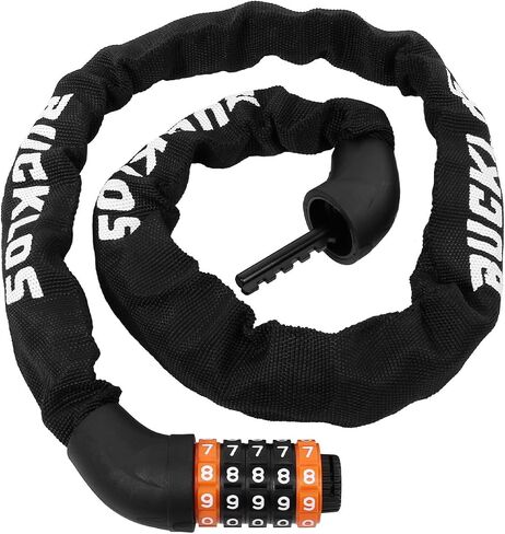 BUCKLOS Bike Chain Lock Heavy Duty Anti Theft 5 Digital Combination Bicycle Locks 3.3Ft/ 4Ft/ 5Ft for Bike Electric Scooter Ebike Motorcycle Door Gate Fence 6mm Thick Camouflage in Kuwait