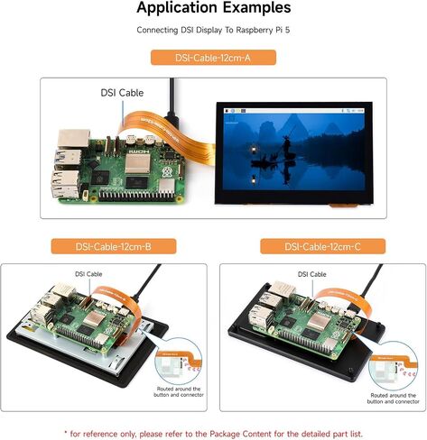 KLAYERS Type-C DSI 12cm FPC Flexible Cable | FPC-Cable with Bends Dual-Plug 22pin | One-Piece | Compatible with Raspberry pi 5 to DSI Display in Saudi Arabia