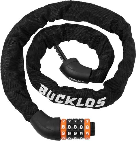 BUCKLOS Bike Chain Lock Heavy Duty Anti Theft 5 Digital Combination Bicycle Locks 3.3Ft/ 4Ft/ 5Ft for Bike Electric Scooter Ebike Motorcycle Door Gate Fence 6mm Thick Camouflage in Kuwait