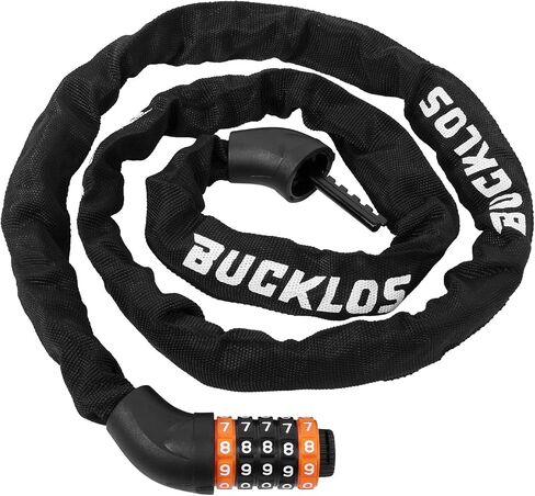 BUCKLOS Bike Chain Lock Heavy Duty Anti Theft 5 Digital Combination Bicycle Locks 3.3Ft/ 4Ft/ 5Ft for Bike Electric Scooter Ebike Motorcycle Door Gate Fence 6mm Thick Camouflage in Kuwait