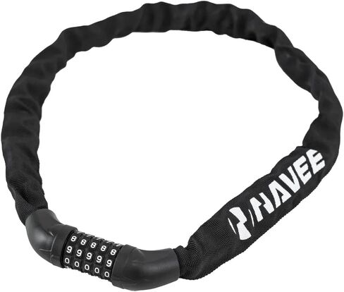 NAVEE Password Chain Lock for Bike, Scooter, Motorcycle, Door & Gate, 5 Digit Combination High Security Anti Theft, Black in Kuwait