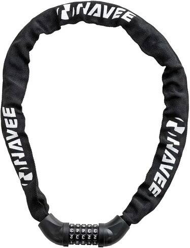 NAVEE Password Chain Lock for Bike, Scooter, Motorcycle, Door & Gate, 5 Digit Combination High Security Anti Theft, Black in Kuwait