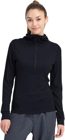 Women’s Zip Up Hoodie - 100% Merino Wool Soft Lightweight Workout Sweatshirts Zip Up Jacket for Gym Yoga Hiking in Kuwait